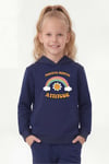 Kanguru Cepli Kapüşonlu Baskı Detaylı Kız Çocuk Sweatshirt