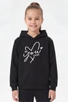 Kanguru Cepli Kapüşonlu Baskı Detaylı Kız Çocuk Sweatshirt