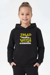 Kanguru Cepli Kapüşonlu Baskı Detaylı Kız Çocuk Sweatshirt