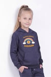 Kanguru Cepli Kapüşonlu Baskı Detaylı Kız Çocuk Sweatshirt