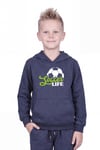 Kanguru Cepli Kapüşonlu Baskı Detaylı Erkek Çocuk Sweatshirt