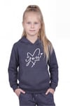 Kanguru Cepli Kapüşonlu Baskı Detaylı Kız Çocuk Sweatshirt