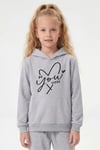 Kanguru Cepli Kapüşonlu Baskı Detaylı Kız Çocuk Sweatshirt