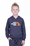 Kanguru Cepli Kapüşonlu Baskı Detaylı Erkek Çocuk Sweatshirt