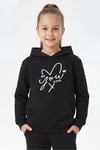 Kanguru Cepli Kapüşonlu Baskı Detaylı Kız Çocuk Sweatshirt