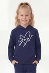 Kanguru Cepli Kapüşonlu Baskı Detaylı Kız Çocuk Sweatshirt