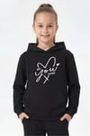 Kanguru Cepli Kapüşonlu Baskı Detaylı Kız Çocuk Sweatshirt