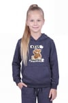 Kanguru Cepli Kapüşonlu Baskı Detaylı Kız Çocuk Sweatshirt