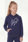 Kanguru Cepli Kapüşonlu Baskı Detaylı Kız Çocuk Sweatshirt