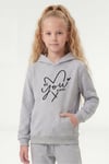 Kanguru Cepli Kapüşonlu Baskı Detaylı Kız Çocuk Sweatshirt