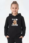 Kanguru Cepli Kapüşonlu Baskı Detaylı Kız Çocuk Sweatshirt