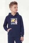 Kanguru Cepli Kapüşonlu Baskı Detaylı Erkek Çocuk Sweatshirt