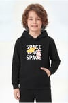 Kanguru Cepli Kapüşonlu Baskı Detaylı Erkek Çocuk Sweatshirt