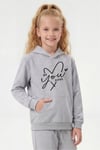 Kanguru Cepli Kapüşonlu Baskı Detaylı Kız Çocuk Sweatshirt
