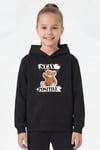 Kanguru Cepli Kapüşonlu Baskı Detaylı Kız Çocuk Sweatshirt