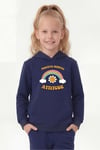 Kanguru Cepli Kapüşonlu Baskı Detaylı Kız Çocuk Sweatshirt