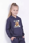 Kanguru Cepli Kapüşonlu Baskı Detaylı Kız Çocuk Sweatshirt