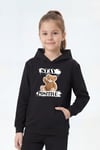 Kanguru Cepli Kapüşonlu Baskı Detaylı Kız Çocuk Sweatshirt