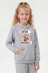 Kanguru Cepli Kapüşonlu Baskı Detaylı Kız Çocuk Sweatshirt