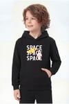 Kanguru Cepli Kapüşonlu Baskı Detaylı Erkek Çocuk Sweatshirt