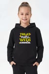 Kanguru Cepli Kapüşonlu Baskı Detaylı Kız Çocuk Sweatshirt
