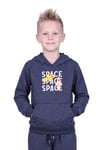 Kanguru Cepli Kapüşonlu Baskı Detaylı Erkek Çocuk Sweatshirt