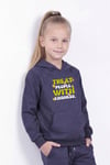 Kanguru Cepli Kapüşonlu Baskı Detaylı Kız Çocuk Sweatshirt