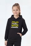 Kanguru Cepli Kapüşonlu Baskı Detaylı Kız Çocuk Sweatshirt