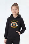 Kanguru Cepli Kapüşonlu Baskı Detaylı Kız Çocuk Sweatshirt