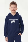 Kanguru Cepli Kapüşonlu Baskı Detaylı Erkek Çocuk Sweatshirt