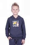 Kanguru Cepli Kapüşonlu Baskı Detaylı Erkek Çocuk Sweatshirt