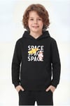 Kanguru Cepli Kapüşonlu Baskı Detaylı Erkek Çocuk Sweatshirt