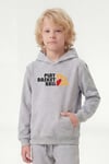 Kanguru Cepli Kapüşonlu Baskı Detaylı Erkek Çocuk Sweatshirt