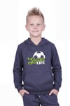 Kanguru Cepli Kapüşonlu Baskı Detaylı Erkek Çocuk Sweatshirt