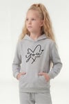 Kanguru Cepli Kapüşonlu Baskı Detaylı Kız Çocuk Sweatshirt
