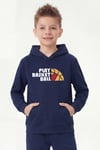 Kanguru Cepli Kapüşonlu Baskı Detaylı Erkek Çocuk Sweatshirt