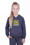 Kanguru Cepli Kapüşonlu Baskı Detaylı Kız Çocuk Sweatshirt