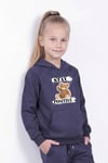 Kanguru Cepli Kapüşonlu Baskı Detaylı Kız Çocuk Sweatshirt