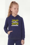 Kanguru Cepli Kapüşonlu Baskı Detaylı Kız Çocuk Sweatshirt