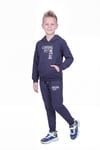 Kanguru Cepli Kapüşonlu Casual Wear Baskı Detaylı Erkek Çocuk Eşofman Takımı