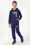 Kanguru Cepli Kapüşonlu Casual Wear Baskı Detaylı Erkek Çocuk Eşofman Takımı