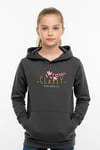KANGURU CEPLİ KAPÜŞONLU KIZ ÇOCUK SWEATSHİRT CLASSY YAZI BASKILI