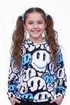 KAPÜŞONLU DESENLİ KIZ ÇOCUK SWEATSHİRT