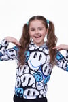 KAPÜŞONLU DESENLİ KIZ ÇOCUK SWEATSHİRT
