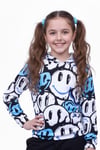 KAPÜŞONLU DESENLİ KIZ ÇOCUK SWEATSHİRT