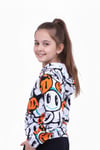 KAPÜŞONLU DESENLİ KIZ ÇOCUK SWEATSHİRT