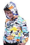 Kapüşonlu Desenli Unisex Sweatshirt 2 iplik