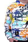 Kapüşonlu Desenli Unisex Sweatshirt 2 iplik