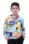 Kapüşonlu Desenli Unisex Sweatshirt 2 iplik