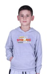 KAPÜŞONLU KANGURU CEPLİ STAY STRONG BASKILI ERKEK ÇOCUK SWEATSHİRT